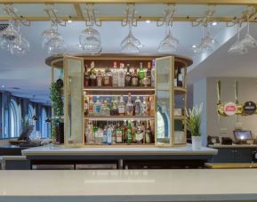 Hotel bar at Hilton Cobham.