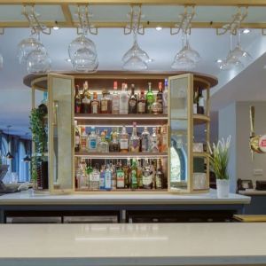 Hotel bar at Hilton Cobham.