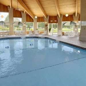 Large indoor pool at Baymont By Wyndham Pella.