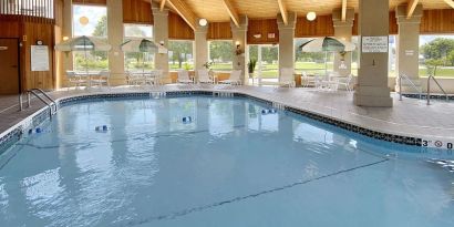 Large indoor pool at Baymont By Wyndham Pella.