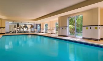 Refreshing indoor pool at Fairfield Inn & Suites By Marriott Tallahassee Central.