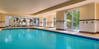 Refreshing indoor pool at Fairfield Inn & Suites By Marriott Tallahassee Central.