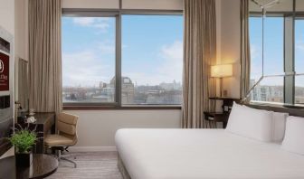 Comfortable king room with work desk at DoubleTree by Hilton London Greenwich.