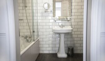 Guest bathroom with shower at DoubleTree By Hilton York.