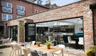 Cafe with outdoor seating at DoubleTree By Hilton York. 