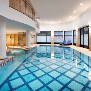 Relaxing indoor pool at Doubletree by Hilton Glasgow Central.