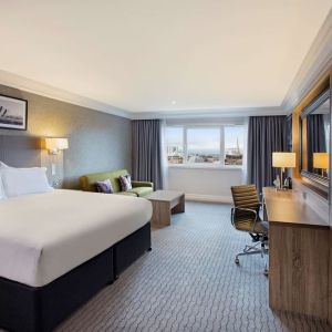 Spacious day use room with work desk at Doubletree by Hilton Glasgow Central.