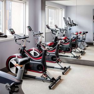 Fitness center available at Doubletree by Hilton Glasgow Central.