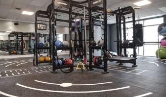 Well equipped fitness center at Doubletree by Hilton Glasgow Strathclyde.