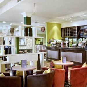 Hotel bar at Doubletree by Hilton Glasgow Strathclyde.