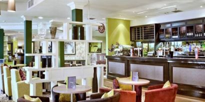 Hotel bar at Doubletree by Hilton Glasgow Strathclyde.