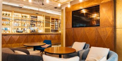 Hotel bar at DoubleTree by Hilton London Kingston upon Thames.