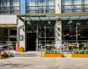 Alfresco dining perfect for coworking at DoubleTree by Hilton London Kingston upon Thames.