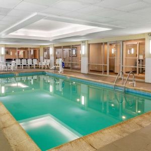 Large indoor pool at Comfort Suites Oakbrook Terrace.