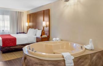 King room with jacuzzi at Comfort Suites Oakbrook Terrace.