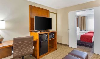 Spacious king room with TV at Comfort Suites Oakbrook Terrace.