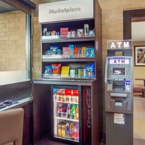 Vending machine and ATM at Comfort Suites Oakbrook Terrace.