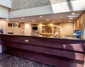 Reception desk at Comfort Suites Oakbrook Terrace.