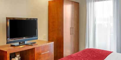 King room with TV at Comfort Suites Oakbrook Terrace.