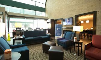 Hotel lobby at Comfort Suites Oakbrook Terrace.