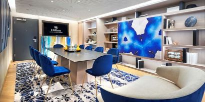 Professional meeting room at Hilton London Heathrow Airport.