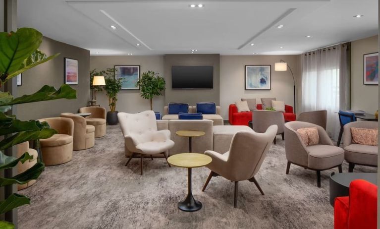 Executive lounge at Hilton London Heathrow Airport.