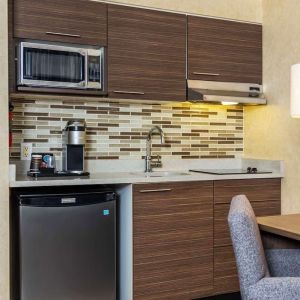 Kitchen area at Grand Park Hotel & Suites Downtown Vancouver.