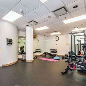 Fitness center at Grand Park Hotel & Suites Downtown Vancouver.