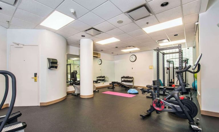 Fitness center at Grand Park Hotel & Suites Downtown Vancouver.