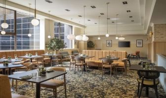 Spacious dining area perfect for coworking at Leonardo Royal Hotel Birmingham.