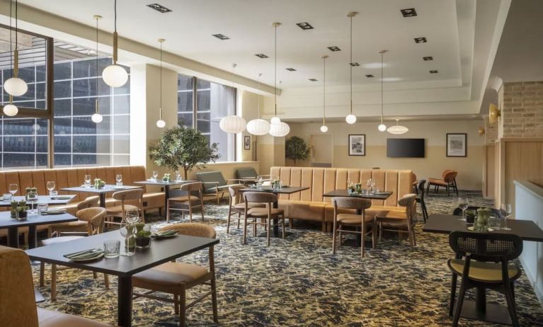 Spacious dining area perfect for coworking at Leonardo Royal Hotel Birmingham.