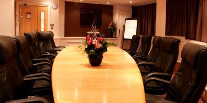 Professional meeting room at Leonardo Royal Hotel Birmingham.
