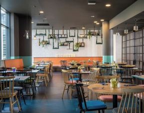 Dining area perfect for coworking at Leonardo Hotel Brighton.