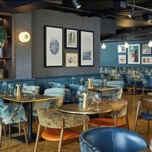 Dining area perfect for coworking at Leonardo Royal Hotel Edinburgh.