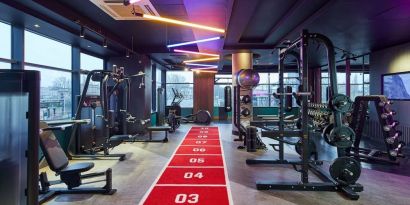 Fitness center available at Leonardo Royal Hotel Glasgow.