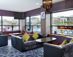 Hotel bar perfect for coworking at Leonardo Hotel Newcastle Quayside.