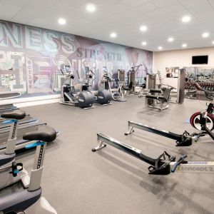 Well equipped fitness center at Leonardo Hotel And Conference Venue Hinckley Island.