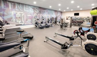 Well equipped fitness center at Leonardo Hotel And Conference Venue Hinckley Island.