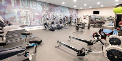 Well equipped fitness center at Leonardo Hotel And Conference Venue Hinckley Island.