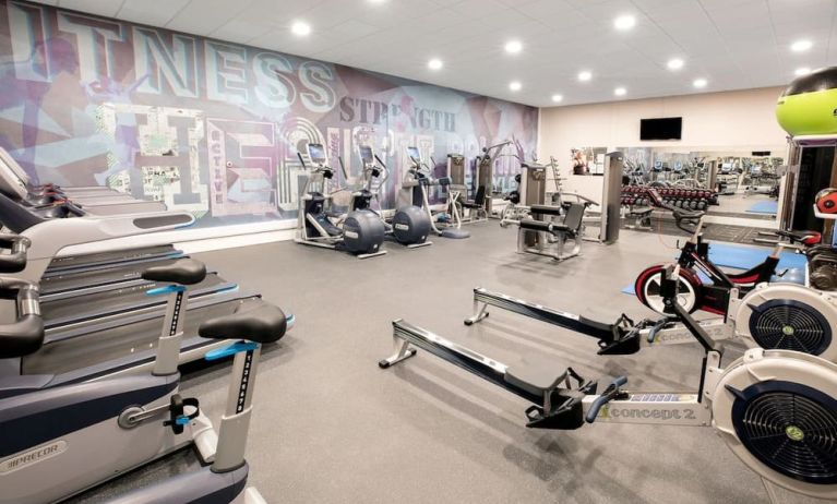 Well equipped fitness center at Leonardo Hotel And Conference Venue Hinckley Island.