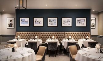 Dining area perfect for coworking at Leonardo Hotel And Conference Venue Hinckley Island.