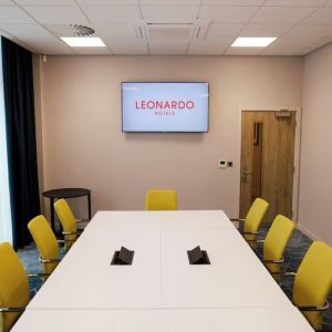 Professional meeting room at Leonardo Hotel Bristol City.
