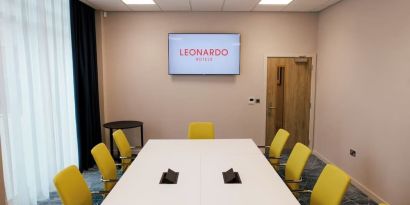 Professional meeting room at Leonardo Hotel Bristol City.
