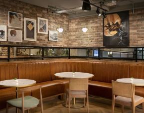 Dining area perfect for coworking at Leonardo Hotel Chester.