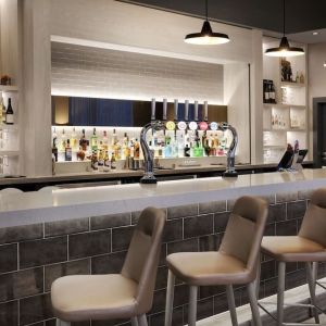 Hotel bar at Leonardo Hotel London Watford.