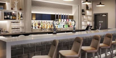 Hotel bar at Leonardo Hotel London Watford.