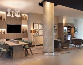 Hotel lobby and work space at Leonardo Hotel London Watford.