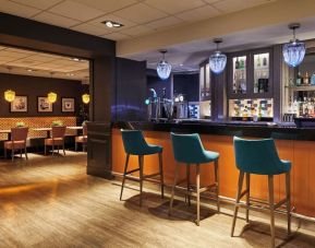 Hotel bar at Leonardo Hotel Edinburgh Murrayfield.