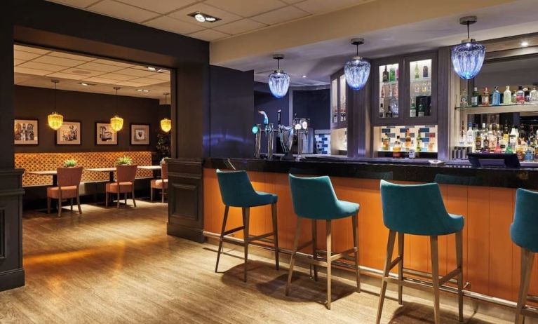 Hotel bar at Leonardo Hotel Edinburgh Murrayfield.