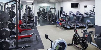 Well equipped fitness center at Leonardo Hotel Edinburgh Murrayfield.